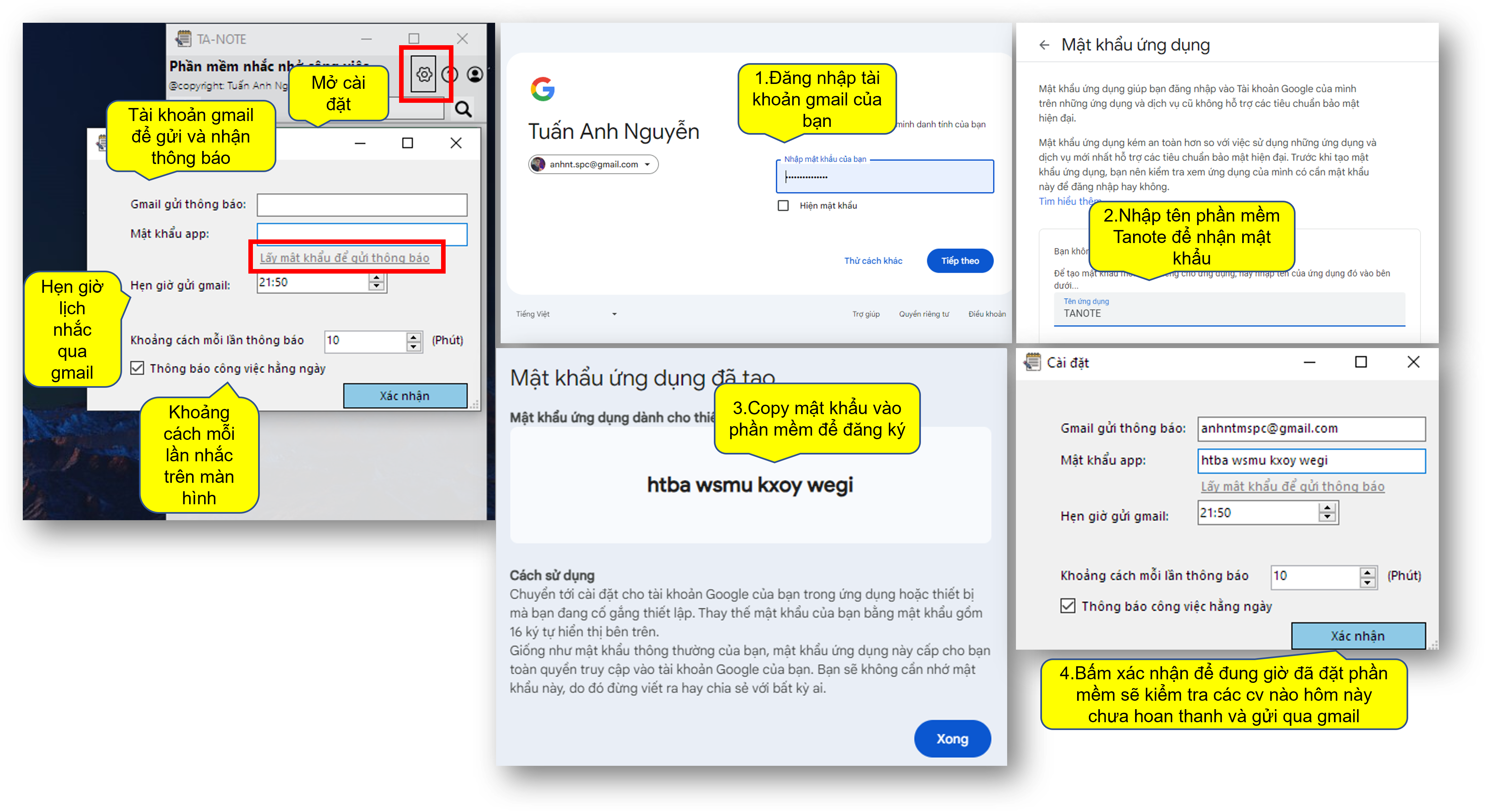 Hướng dẫn sử dụng phần mềm TA-note