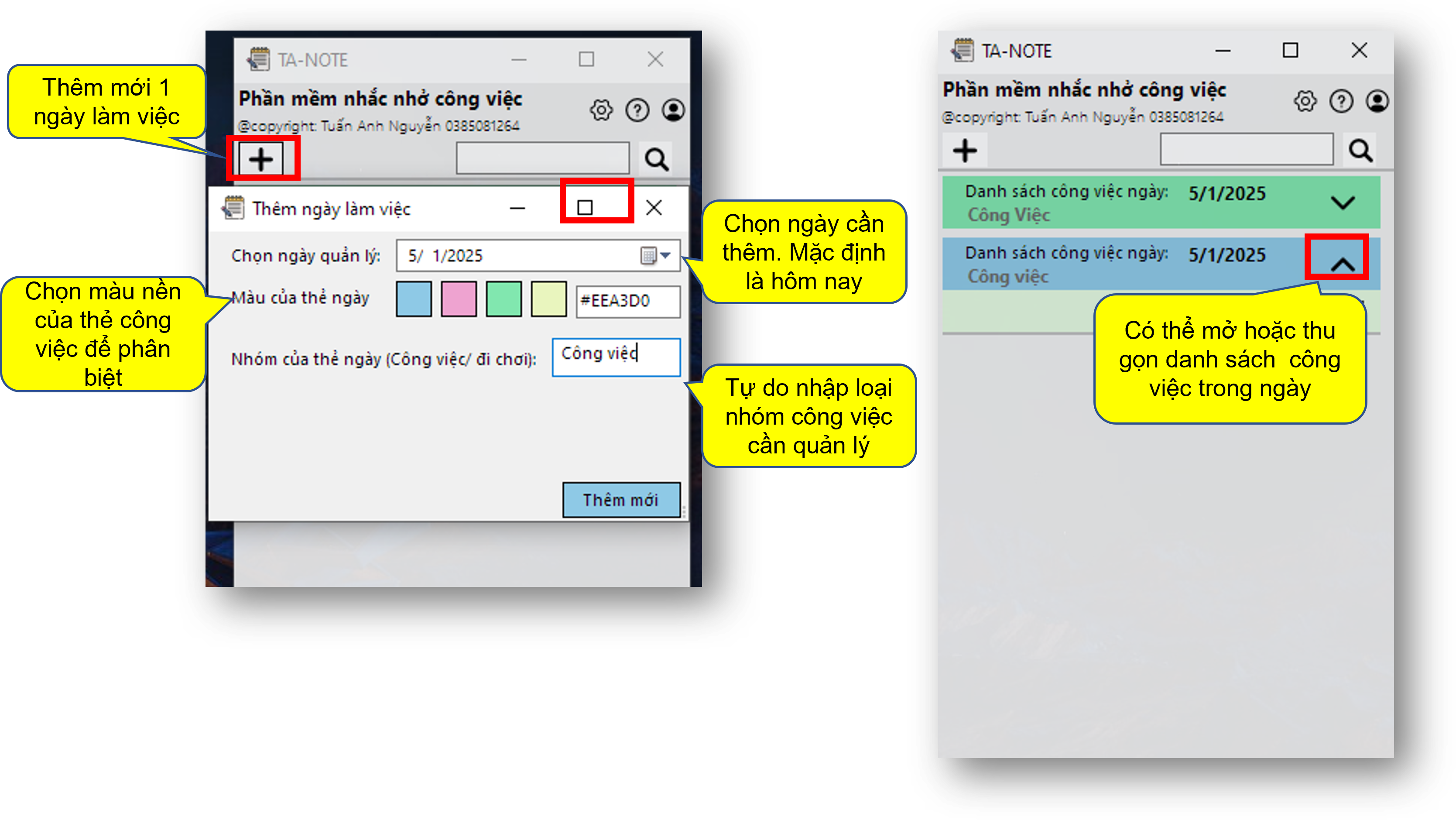 Hướng dẫn sử dụng phần mềm TA-note