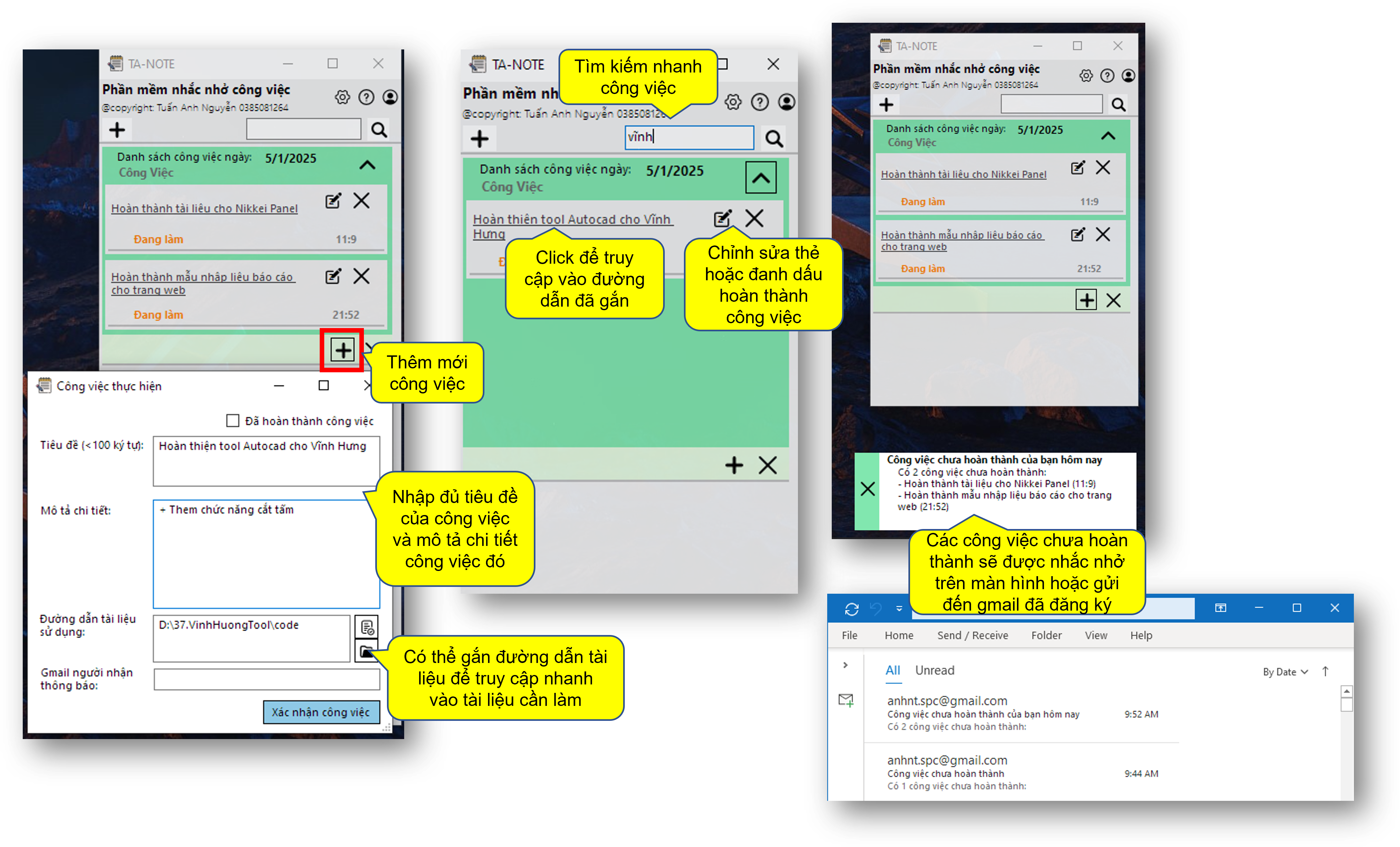 Hướng dẫn sử dụng phần mềm TA-note